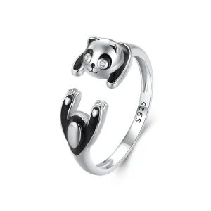 Pandora Style Panda Ring - SCR969-E (image for) Pandora Style Panda Ring - SCR969-E