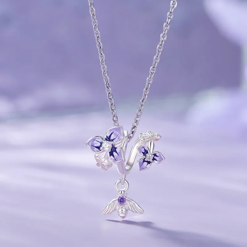 (image for) Pandora Style Pansy Dangle - SCC2584 - View 3