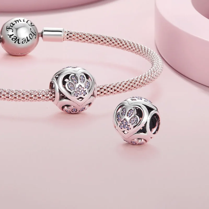 (image for) Pandora Style Paw Print Charm - SCC2578 - View 4