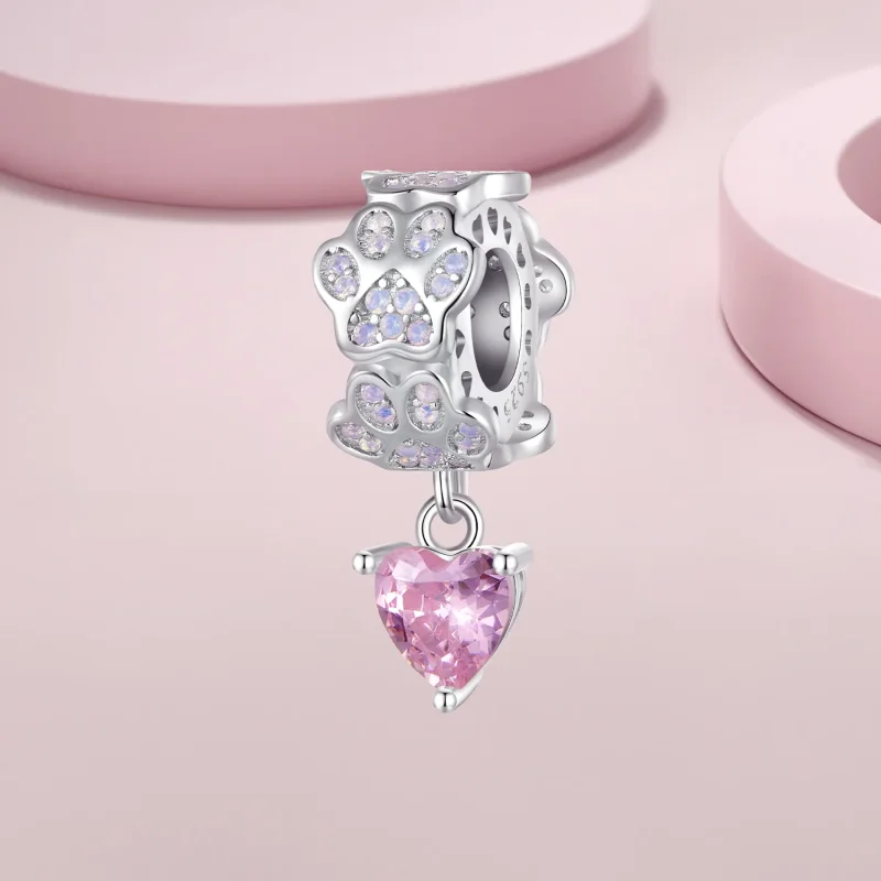 (image for) Pandora Style Paw Print Dangle - SCC2577 - View 2