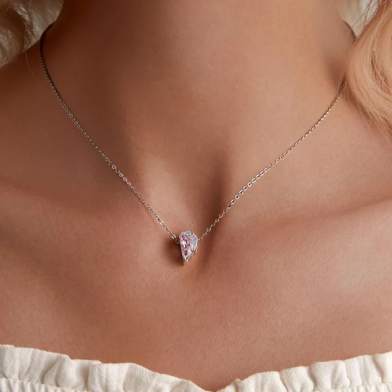 (image for) Pandora Style Pink Sisters Heart Charm - SCC2641 - View 6
