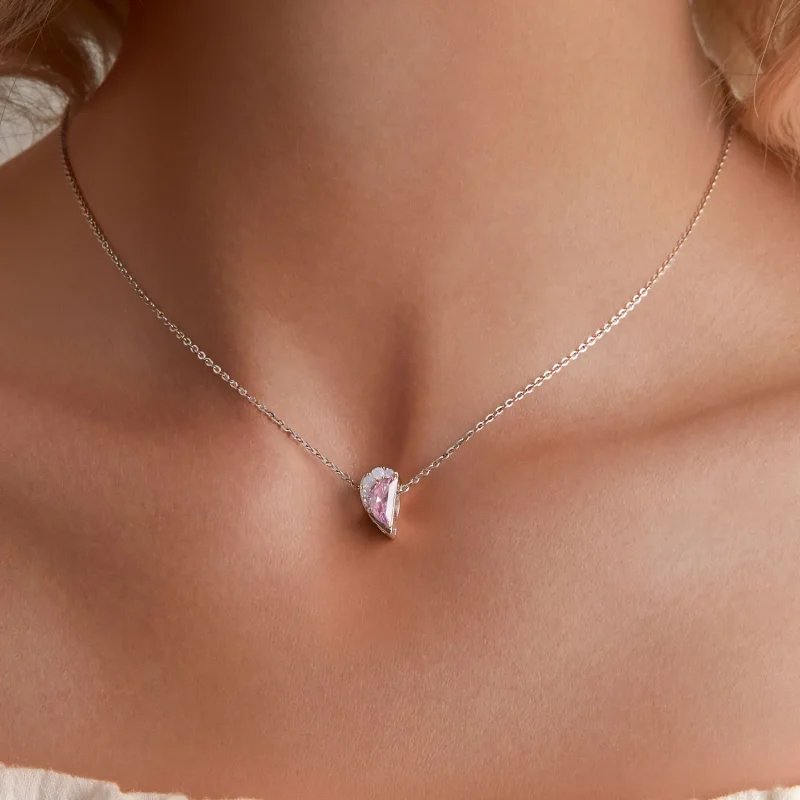 (image for) Pandora Style Pink Sisters Heart Charm - SCC2641 - View 10