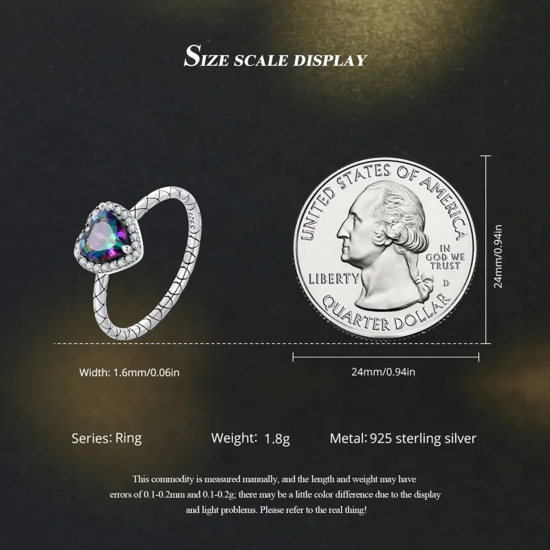 (image for) Pandora Style Retro Heart Ring - BSR481 - View 6