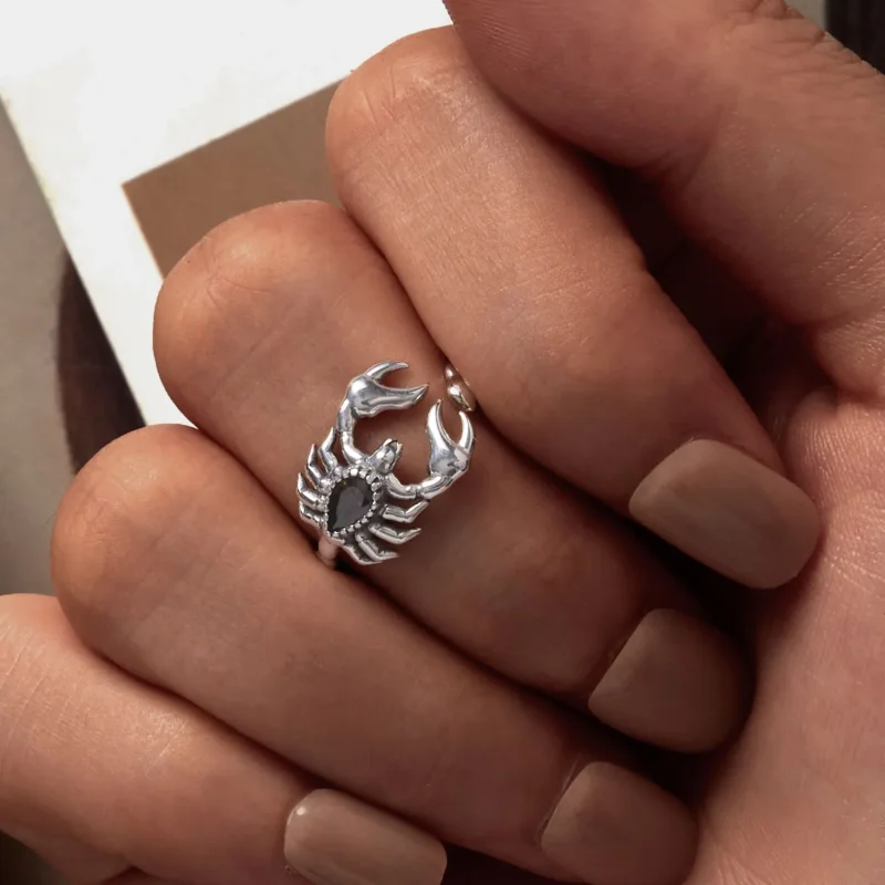 (image for) Pandora Style Retro Scorpion Open Ring - SCR974-E - View 6