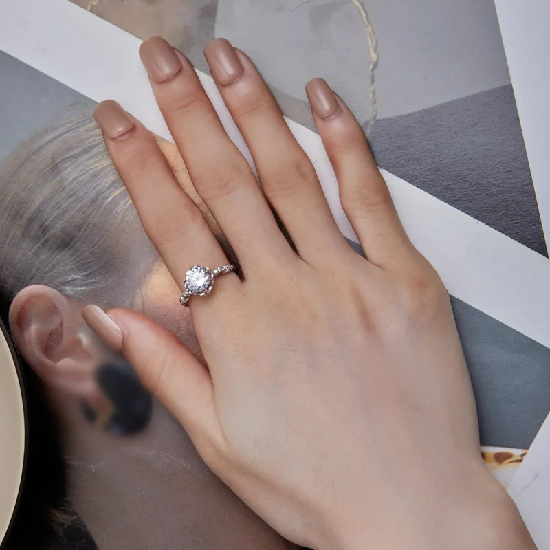 (image for) Pandora Style Romantic Rose Ring - BSR387 - View 6