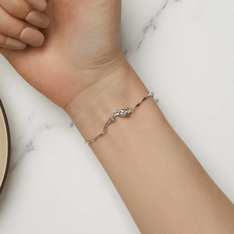 (image for) Pandora Style Rose Chain Bracelet - BSB146 - View 6