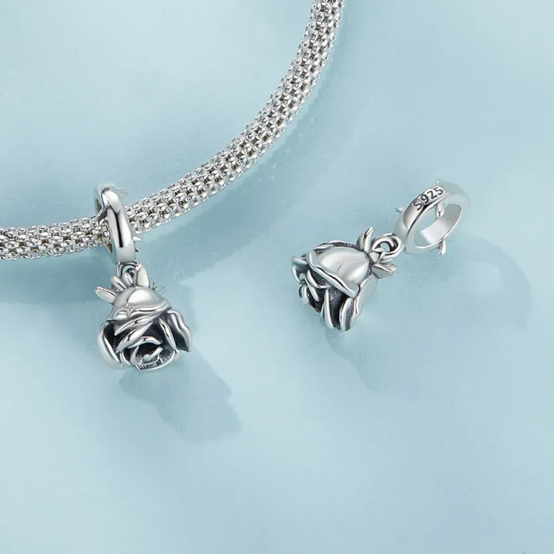 (image for) Pandora Style Rose Dangle - SCX142 - View 5
