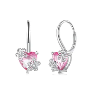 Pandora Style Sakura Hoop Earrings - BSE866 (image for) Pandora Style Sakura Hoop Earrings - BSE866