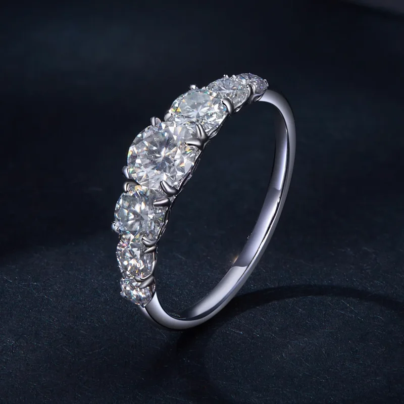 (image for) Pandora Style Shining Moissanite Ring(One Certificate) - MSR037 - View 2