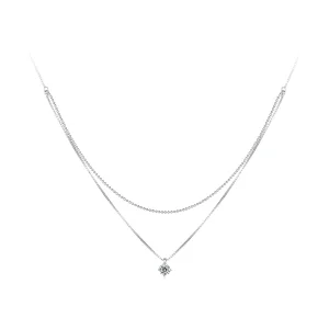 Pandora Style Shiny Double Layer Necklace - BSN358 (image for) Pandora Style Shiny Double Layer Necklace - BSN358