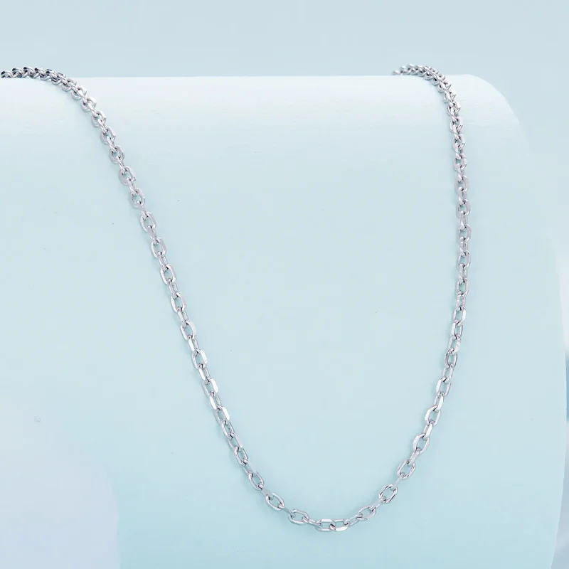 (image for) Pandora Style Simple Silver Necklace - SCA018 - View 2