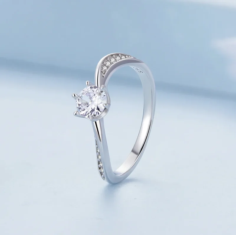 (image for) Pandora Style Simple Tie Ring - BSR420 - View 2