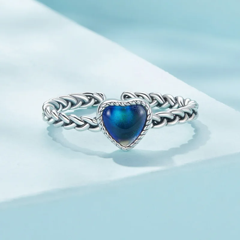 (image for) Pandora Style Simple Twist Heart-Shaped Ring - SCR956 - View 5