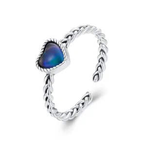 Pandora Style Simple Twist Heart-Shaped Ring - SCR956 (image for) Pandora Style Simple Twist Heart-Shaped Ring - SCR956