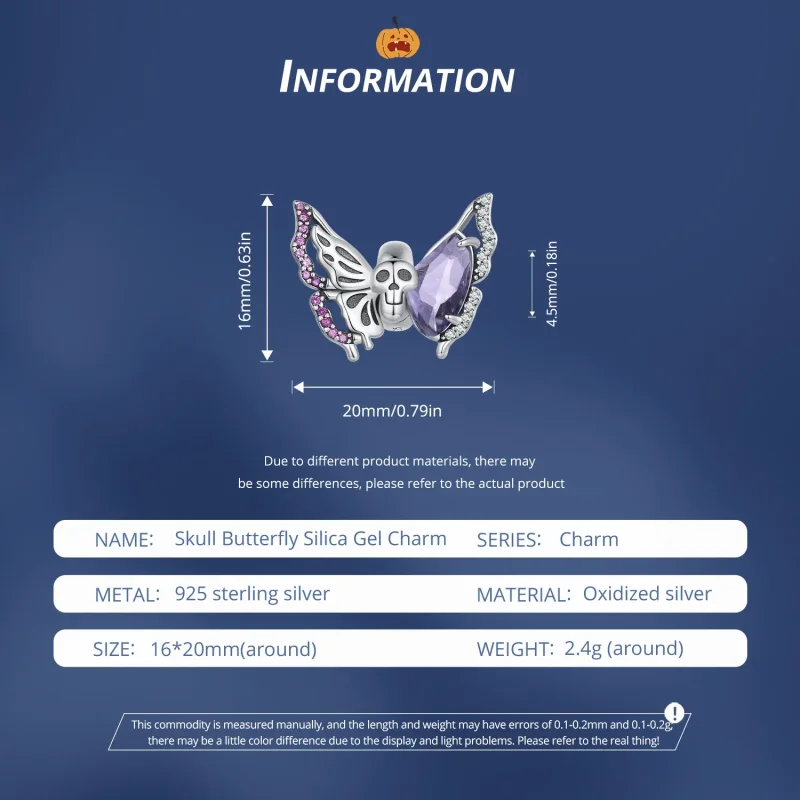 (image for) Pandora Style Skeleton Butterfly Charm - BSC911 - View 5