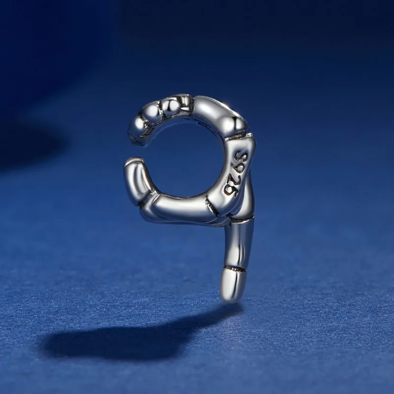(image for) Pandora Style Skeleton Hand Charm - BSC909 - View 3