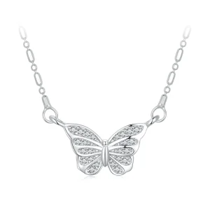 Pandora Style Smart Butterfly Necklace - BSN352 (image for) Pandora Style Smart Butterfly Necklace - BSN352