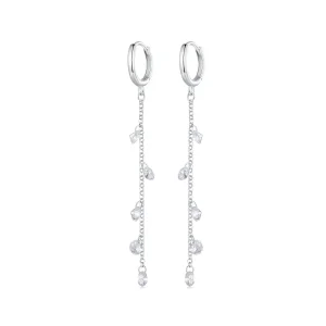 Pandora Style Smart Tassel Hoop Earrings - BSE898 (image for) Pandora Style Smart Tassel Hoop Earrings - BSE898
