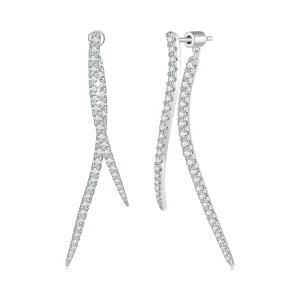 Pandora Style Smart Tassel Long Stud Earrings - YIE227 (image for) Pandora Style Smart Tassel Long Stud Earrings - YIE227