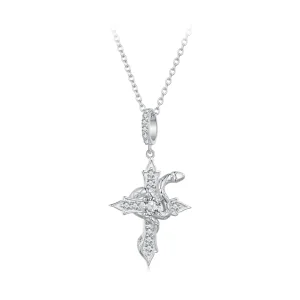 Pandora Style Snake Cross Necklace - SCN500 (image for) Pandora Style Snake Cross Necklace - SCN500