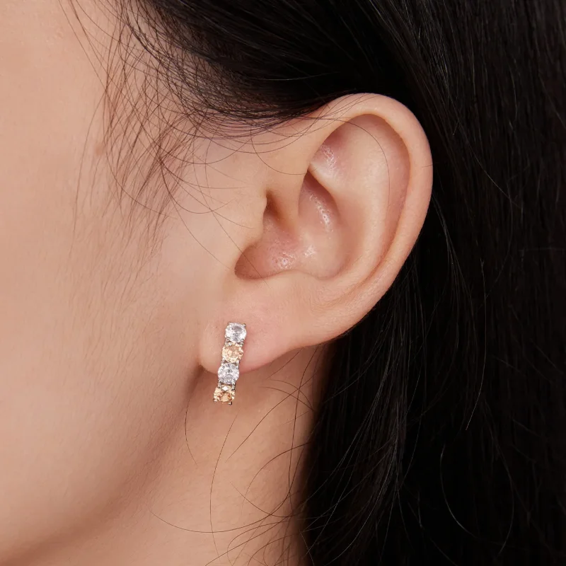 (image for) Pandora Style Snake Hoop Earrings - BSE792 - View 8