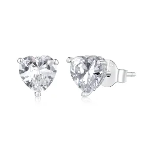 Pandora Style Sparkling Heart Studs Earrings - BSE853 (image for) Pandora Style Sparkling Heart Studs Earrings - BSE853