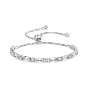 (image for) Pandora Style Sparkling Zircon Sliding Bracelet - YIB062