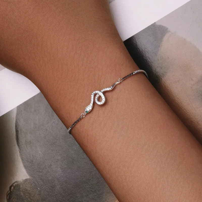(image for) Pandora Style Spirit Snake Chain Bracelet - SCB261 - View 5