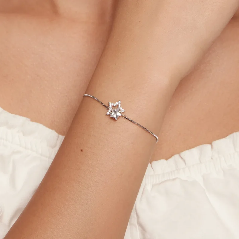 (image for) Pandora Style Star Chain Bracelet - BSB143 - View 4