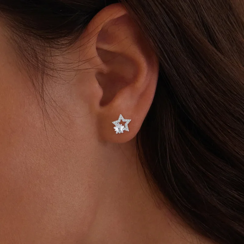 (image for) Pandora Style Star Studs Earrings - BSE878 - View 9