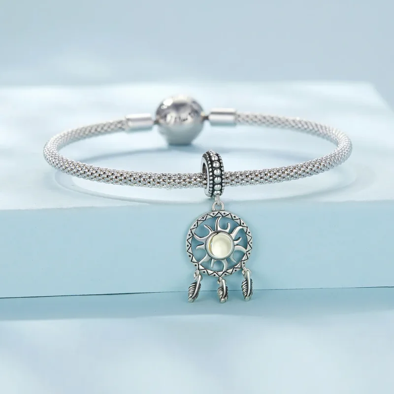 (image for) Pandora Style Sun Dream Catcher Dangle - SCC2593 - View 3