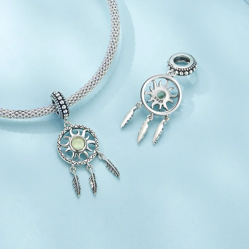 (image for) Pandora Style Sun Dream Catcher Dangle - SCC2593 - View 4