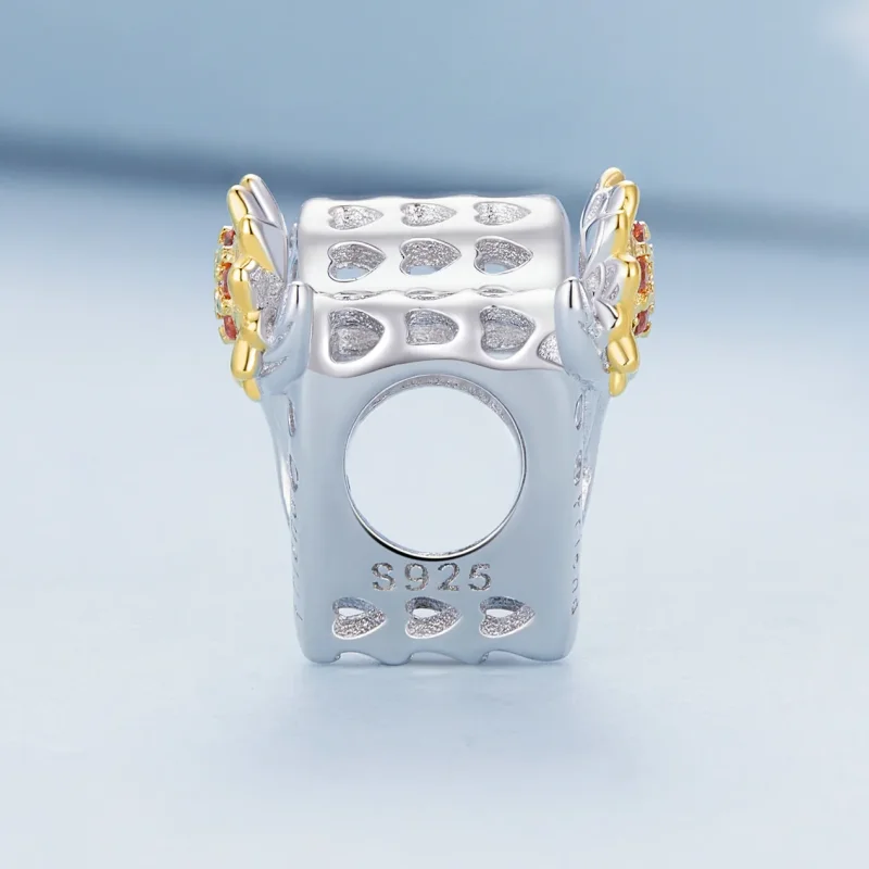 (image for) Pandora Style Sunflower Charm - BSC839 - View 3
