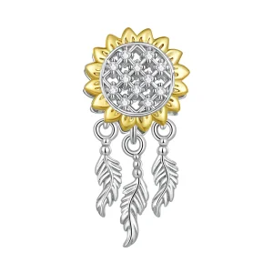 (image for) Pandora Style Sunflower Dream Catcher Charm - BSC820