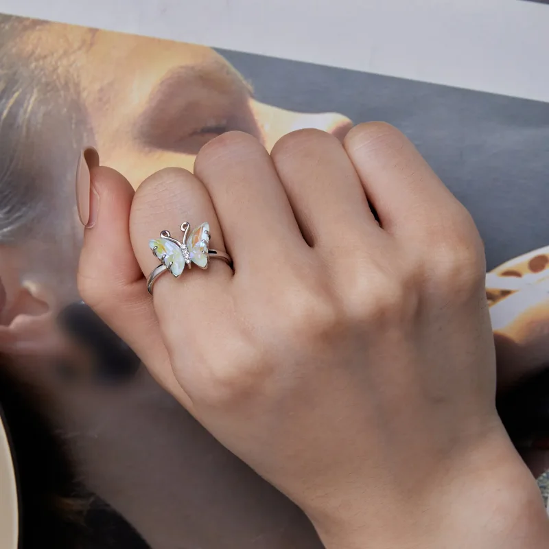 (image for) Pandora Style Symphony Butterfly Ring - SCR912 - View 6