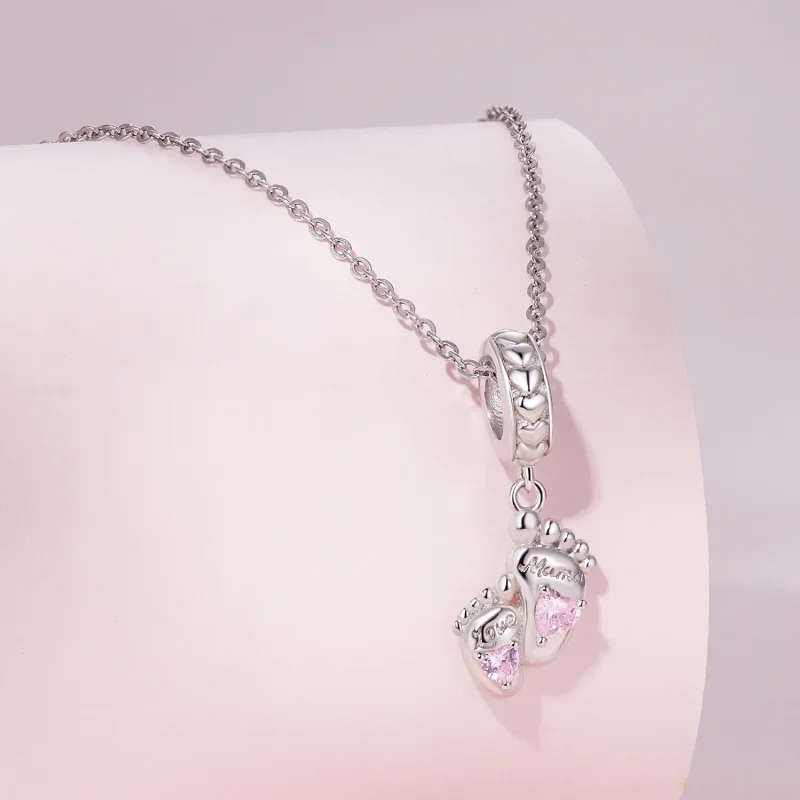 (image for) Pandora Style The Footprints of Love Dangle - BSC825 - View 2