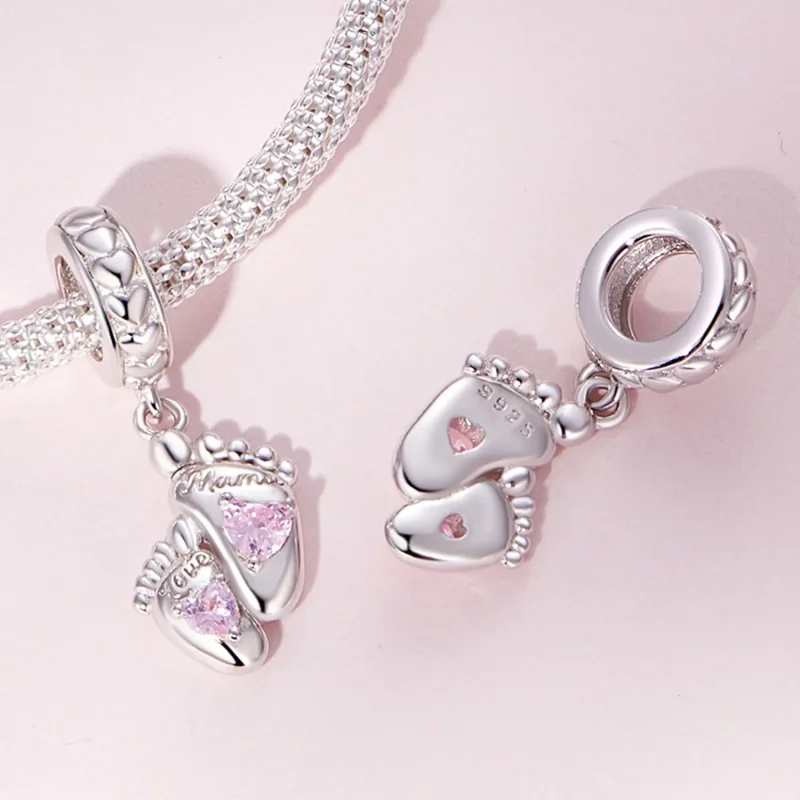 (image for) Pandora Style The Footprints of Love Dangle - BSC825 - View 4