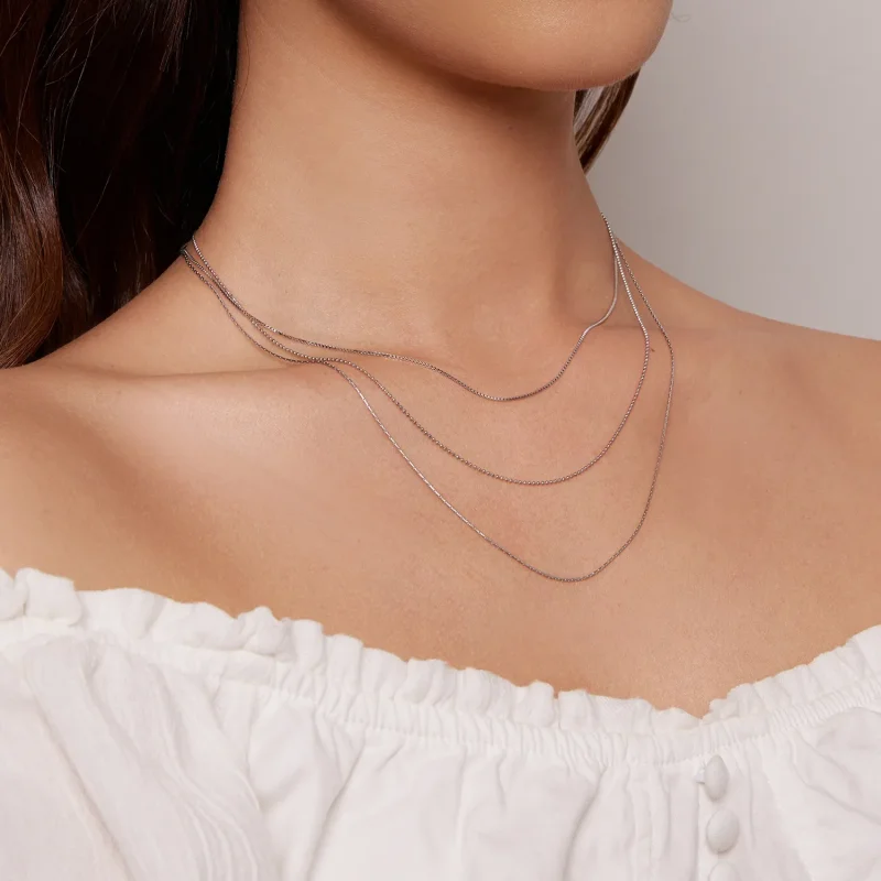 (image for) Pandora Style Three-Story Necklace - BSN333 - View 6