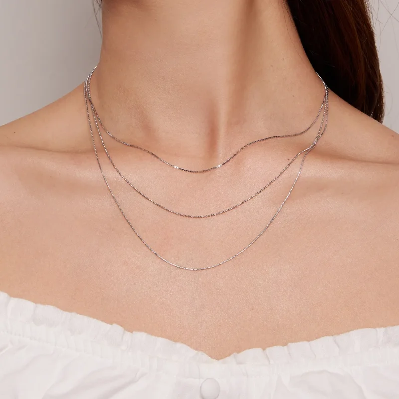 (image for) Pandora Style Three-Story Necklace - BSN333 - View 8