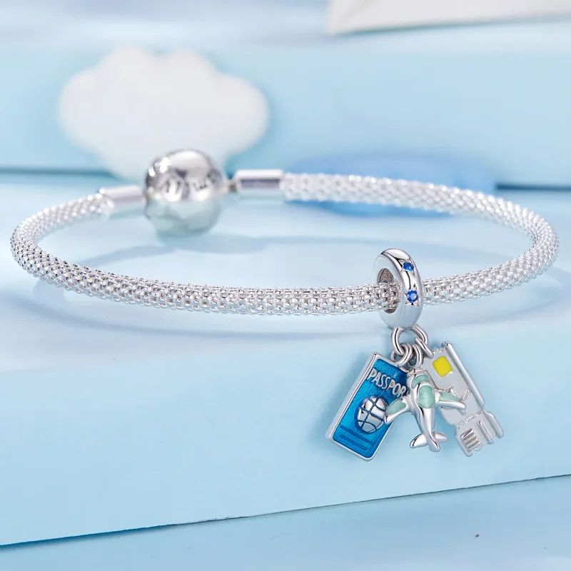 (image for) Pandora Style Travel Plane Dangle - SCC2479 - View 6