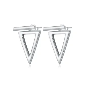 Pandora Style Triangle Studs Earrings - BSE900 (image for) Pandora Style Triangle Studs Earrings - BSE900
