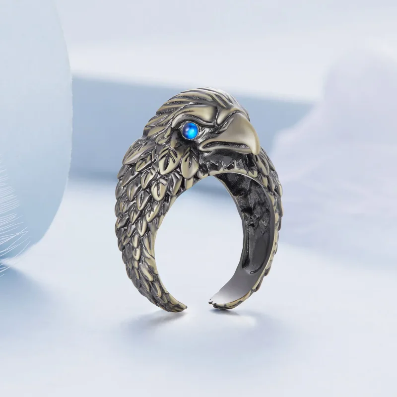 (image for) Pandora Style Vintage Eagle Ring Open Ring - YIR239 - View 2