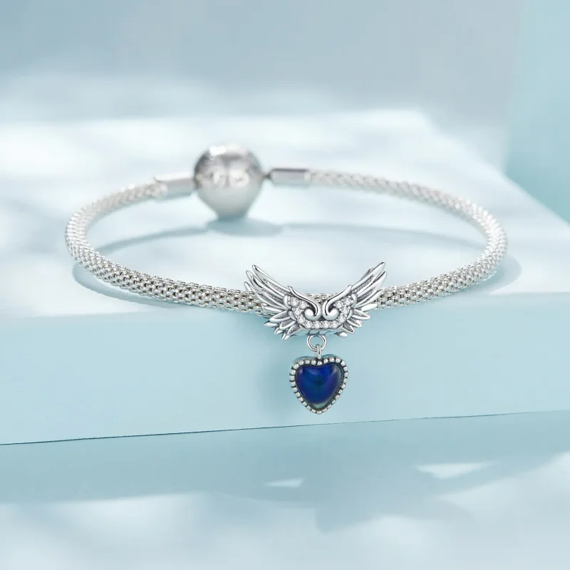 (image for) Pandora Style Wings Guardian Emotional Stone Charm - SCC2581 - View 5