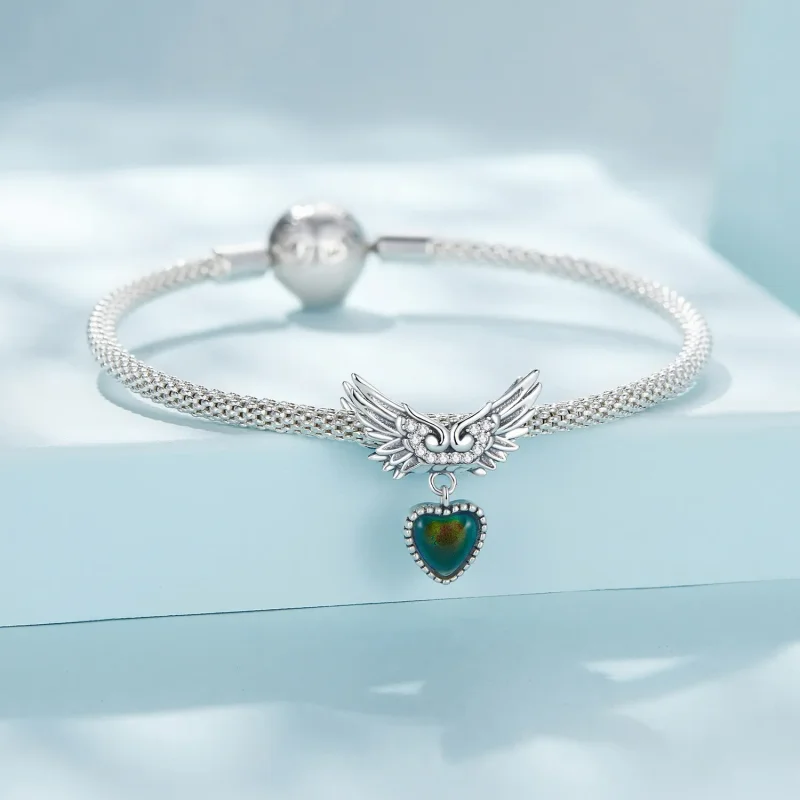 (image for) Pandora Style Wings Guardian Emotional Stone Charm - SCC2581 - View 6