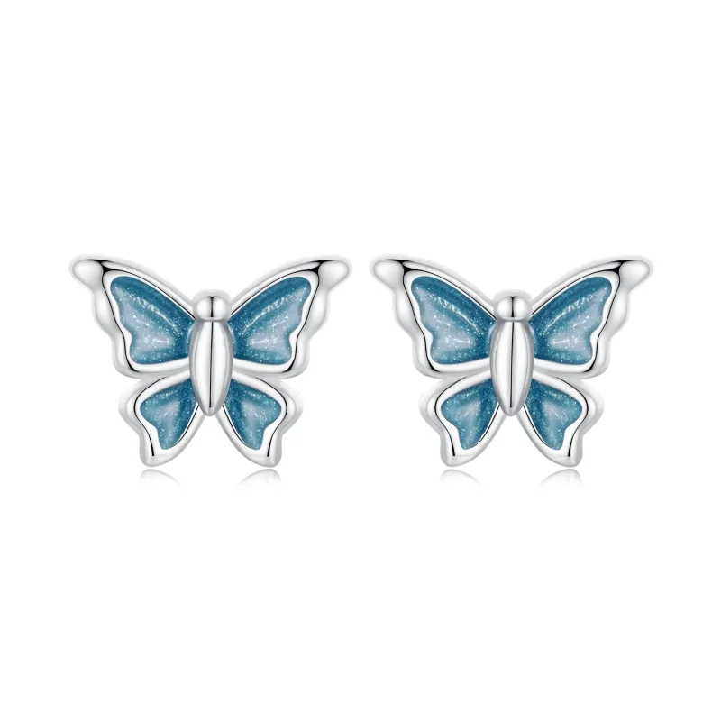 (image for) PANDORA Style Blue Butterfly Earrings - BSE957