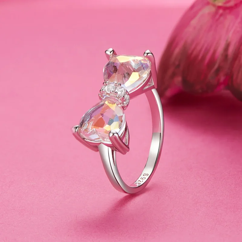 (image for) PANDORA Style Bow Large Center Stone Ring - SCR1000 - View 2