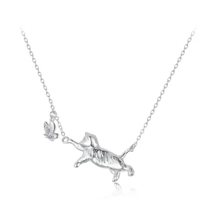 (image for) PANDORA Style Cat And Butterfly Necklace - SCN514
