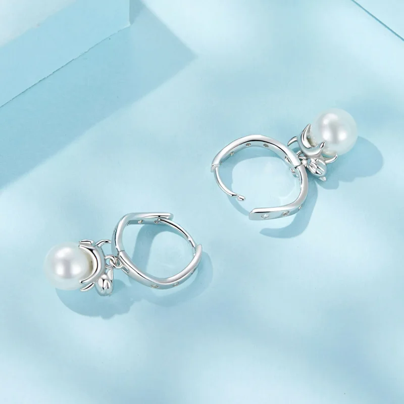 (image for) PANDORA Style Cat Shell Earrings - SCE1692 - View 4