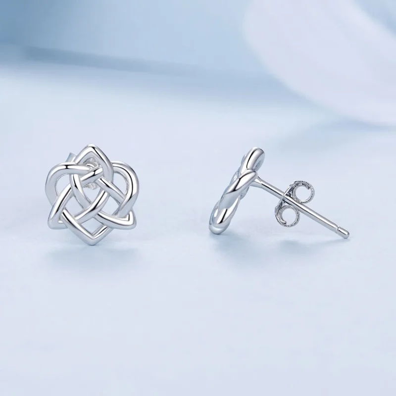 (image for) PANDORA Style Celtic Knot Earrings - BSE958 - View 4
