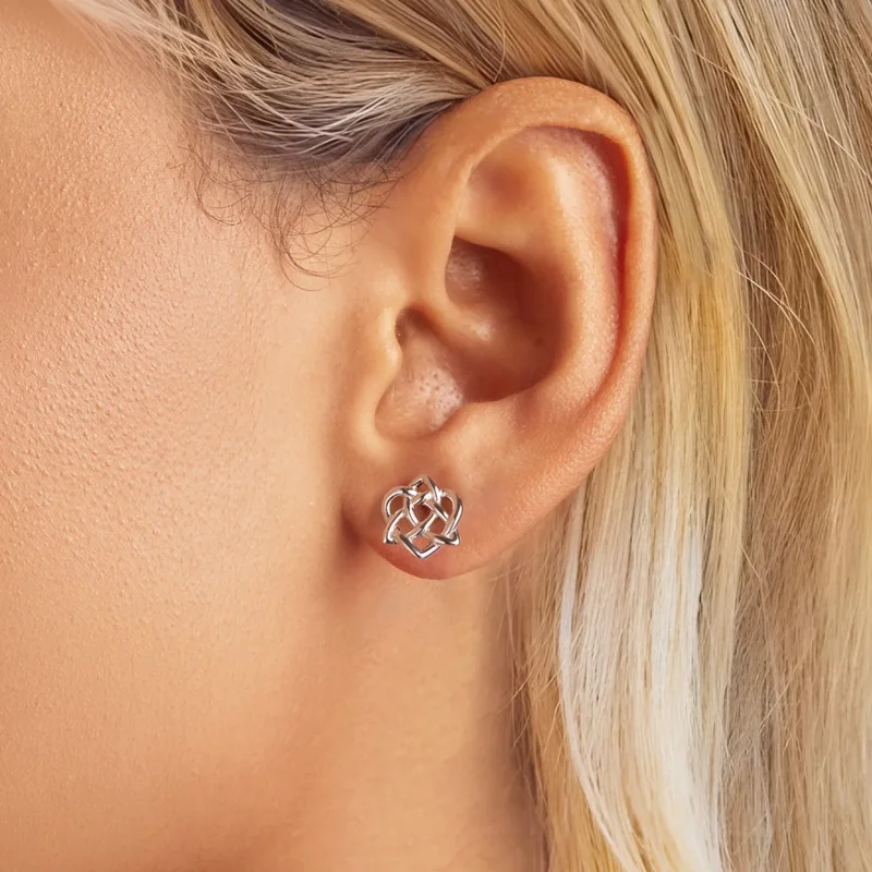 (image for) PANDORA Style Celtic Knot Earrings - BSE958 - View 5